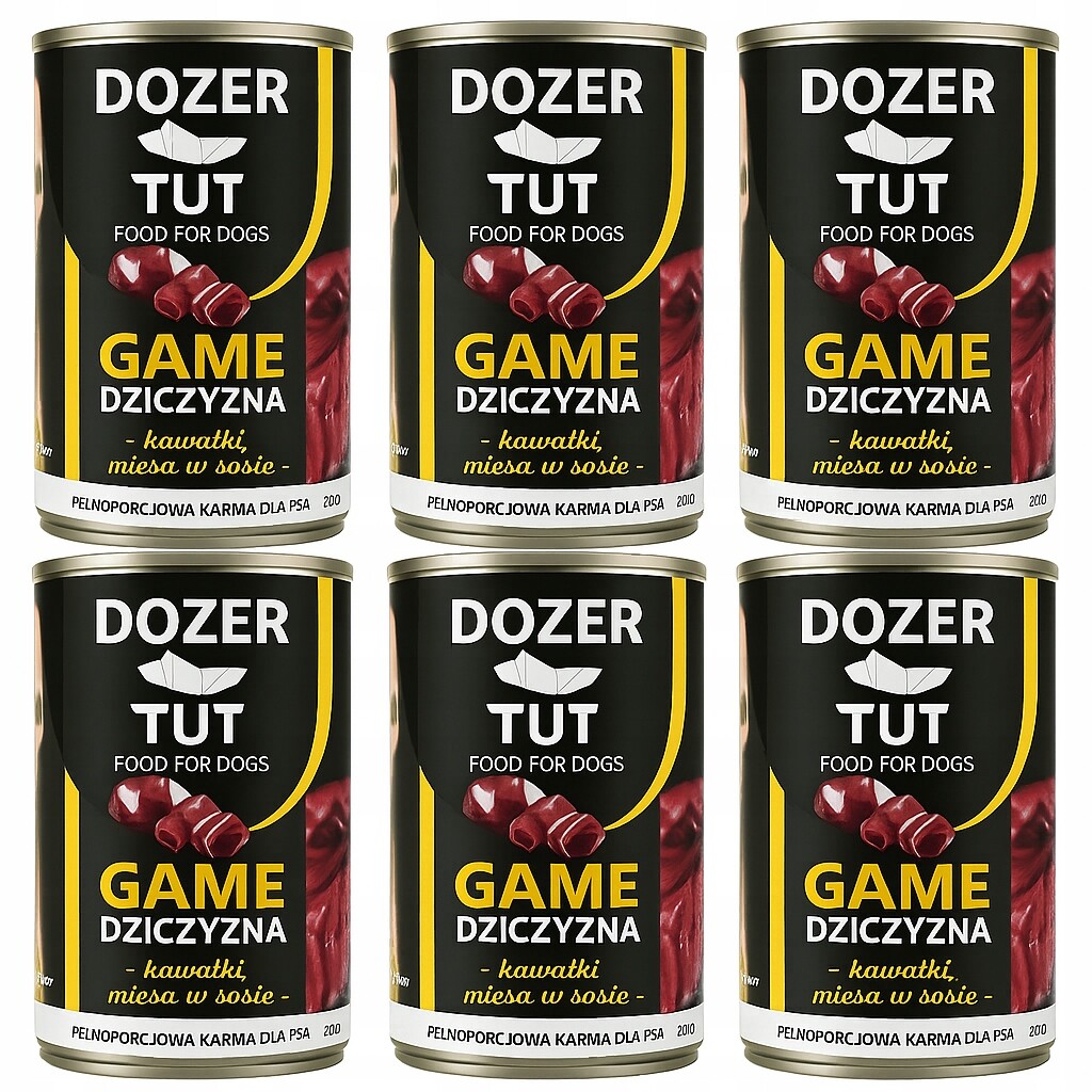 Dozer Tut 400 g vlhké krmivo pro psy bohaté na zvěřinu 415 g