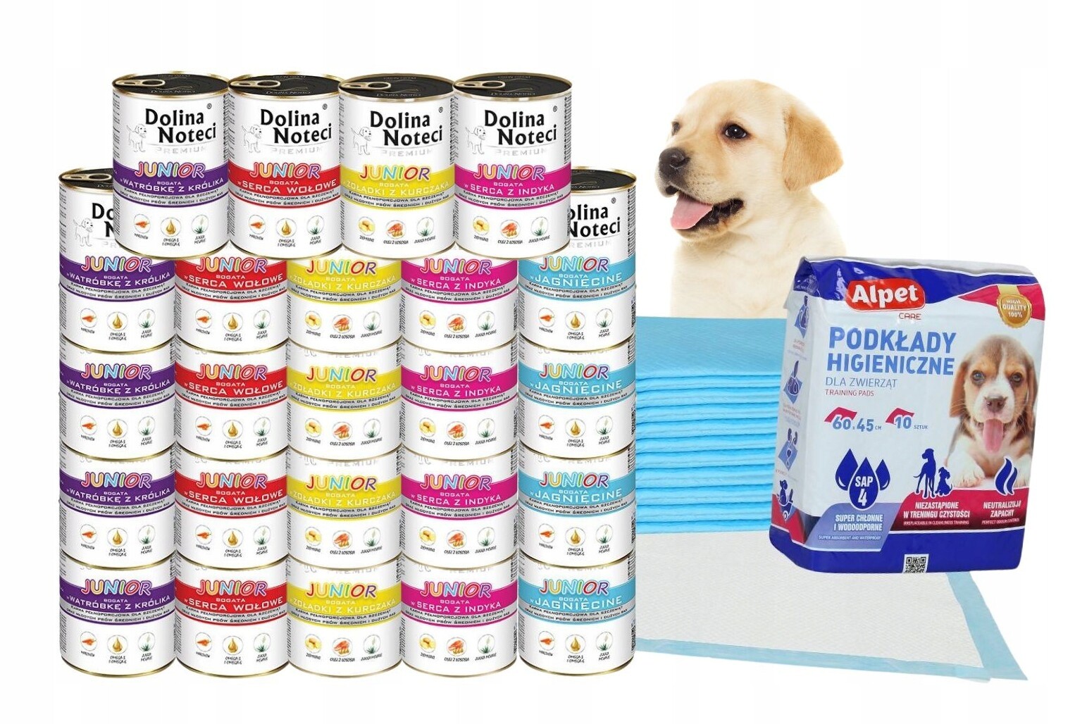 Dolina Noteci Prémiové Vlhké krmivo Junior MIX 24x400g Bonus Podložka