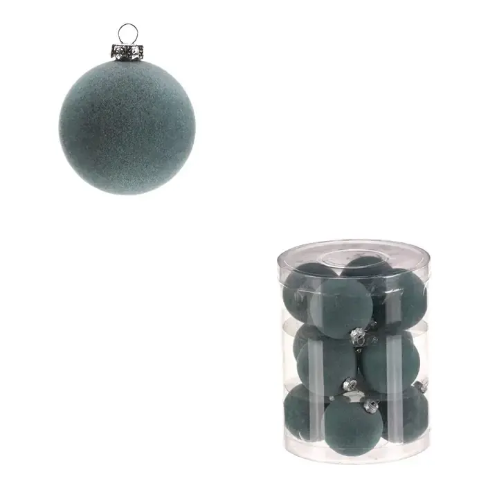 Autronic Sametové ozdoby, pr. 5 cm (12 ks) VAK133 MENT