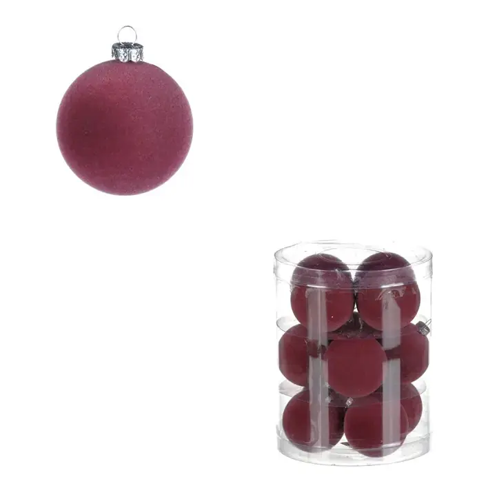 Autronic Sametové ozdoby, pr. 5 cm (12 ks) VAK133 PUR