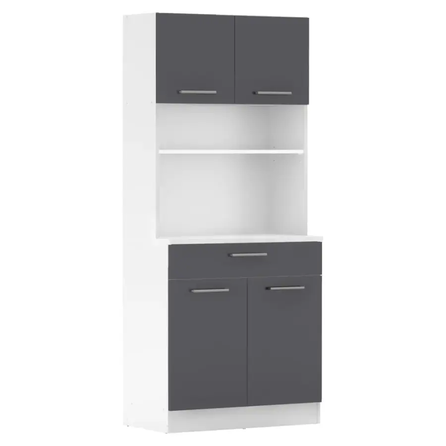 Tempo Kondela Čtyřdveřový kredenc DOMIS NEW - bílá/grafit