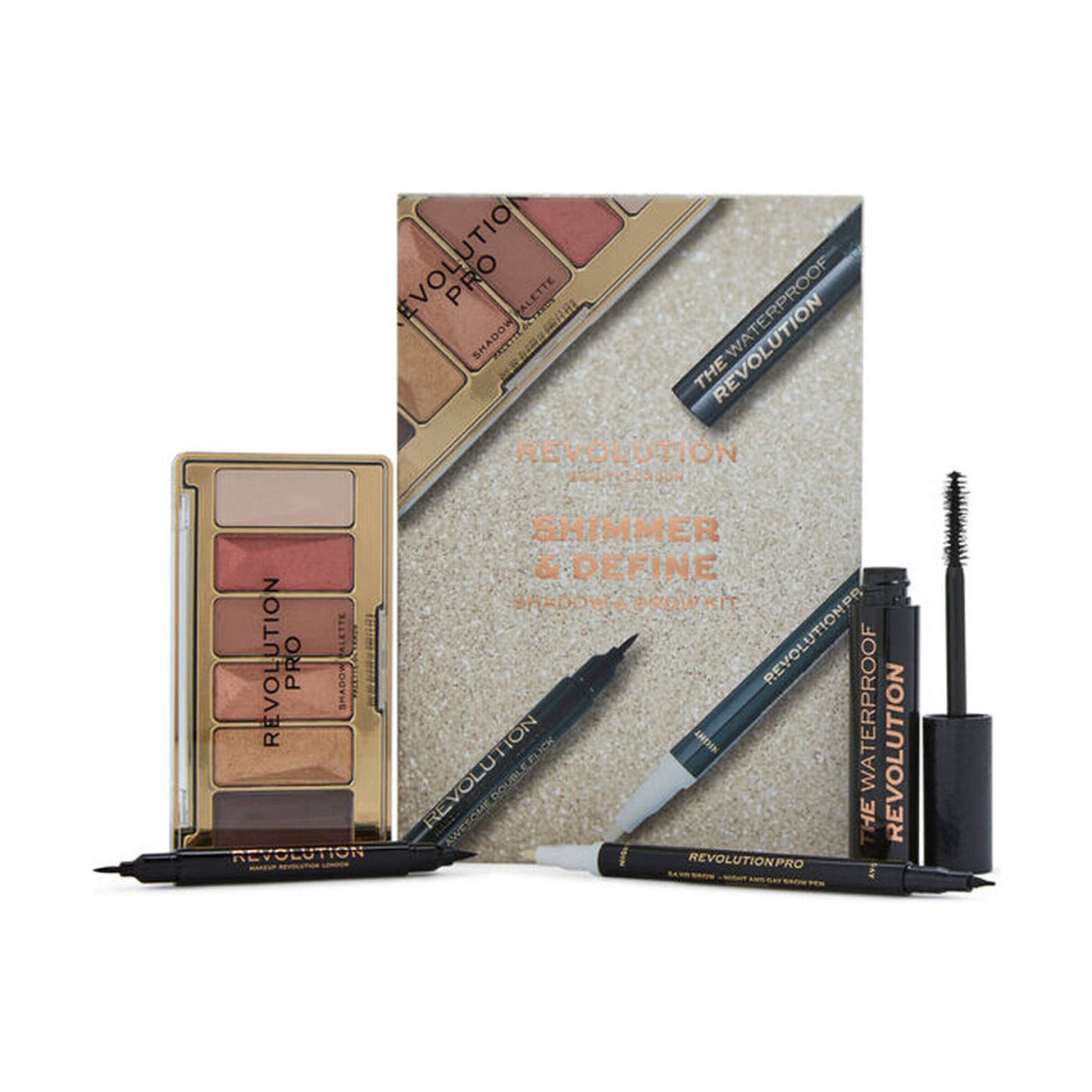 Makeup Revolution  Shimmer   Define Eyeshadow   Brow Kit