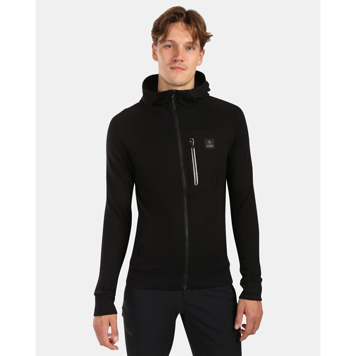 Kilpi  Stylová a pohodlná bavlněná mikina s kapucí  BALU-M  Černá