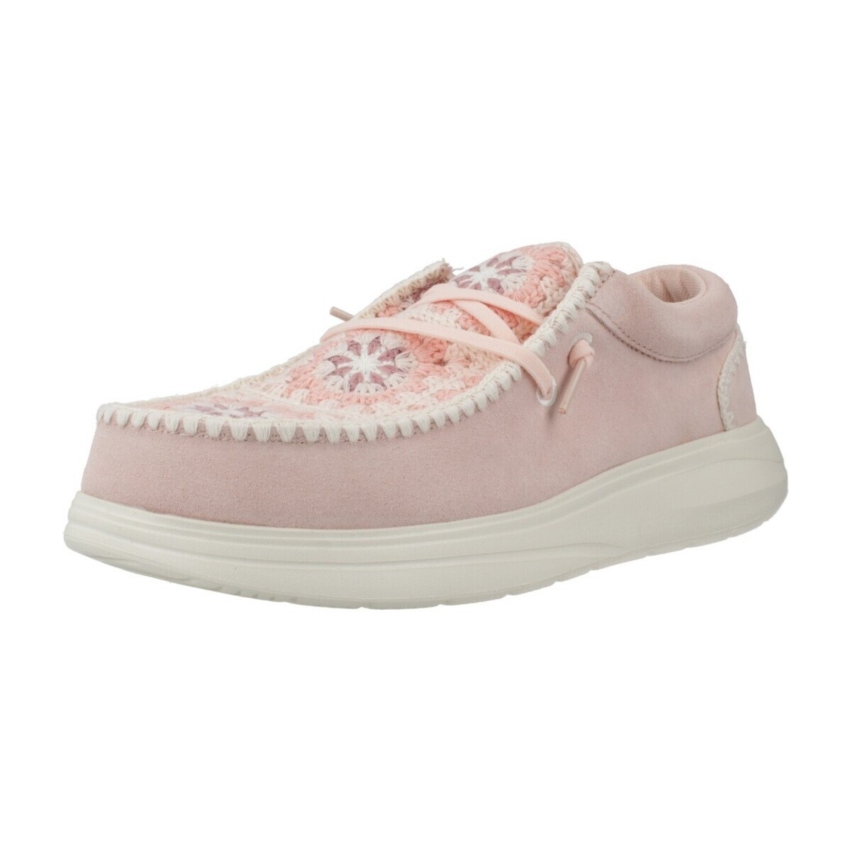 HEYDUDE  WENDY COMF SUEDE CROCHET  Růžová