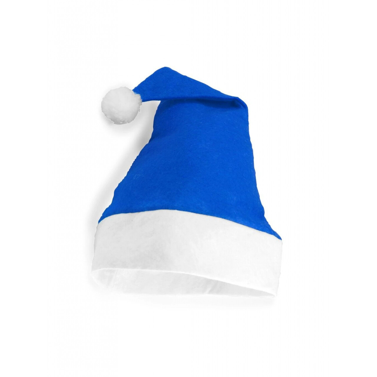 Vánoční čepice Santa - modrá-bílá