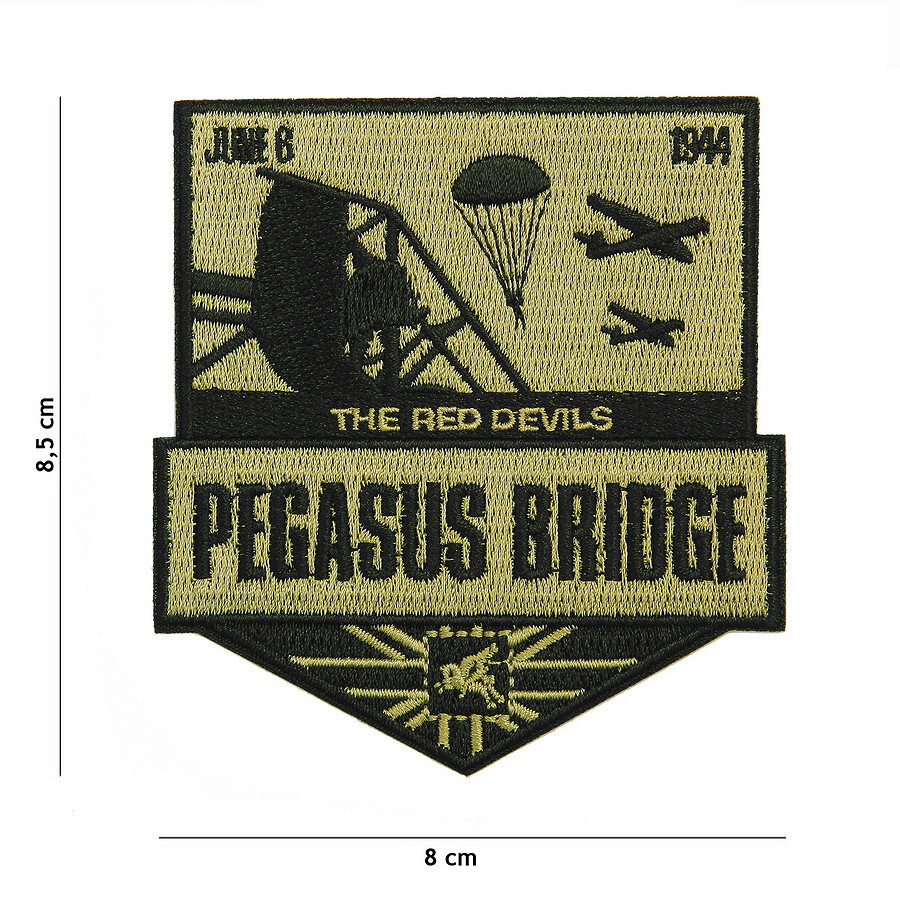 Nášivka textilní Fostex D-Day Pegasus Bridge - coyote-černá
