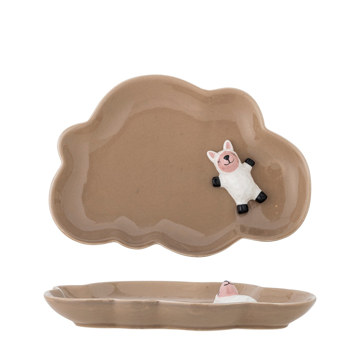 Dětský talíř DOLLY Bloomingville - hnědý