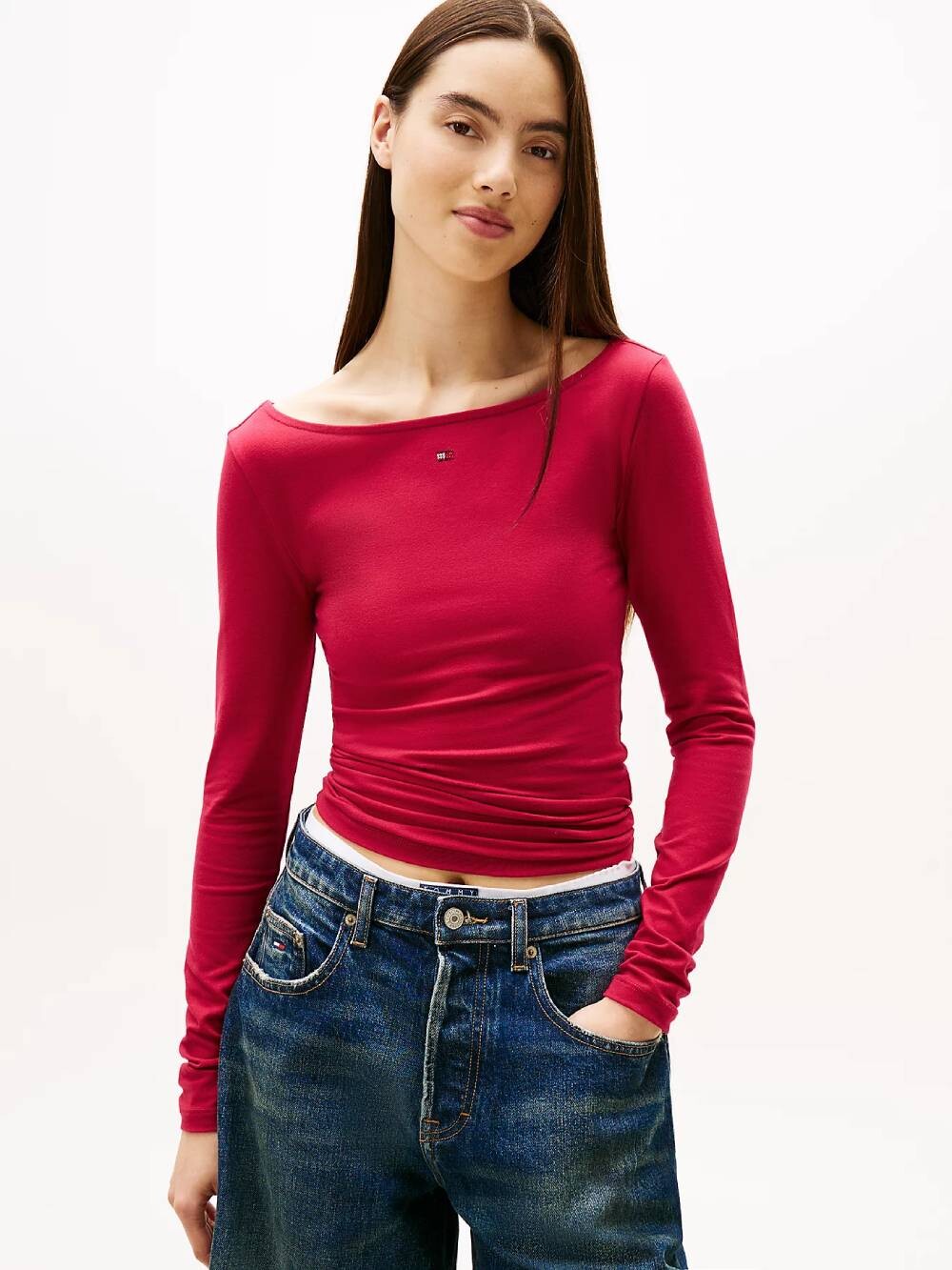 Tommy Jeans dámské růžové tričko DW0DW21548XJP S