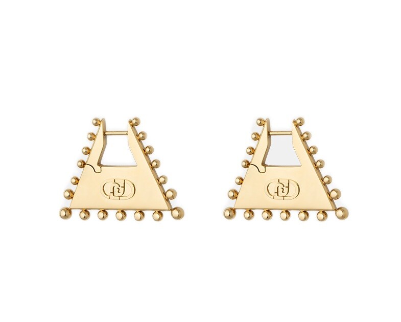 Liu Jo Elegantní trojúhelníkové náušnice z pozlacené oceli LJ3069