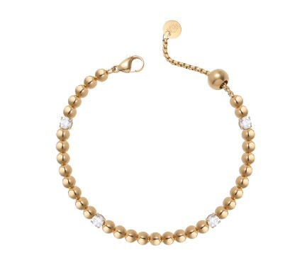 Liu Jo Korálkový pozlacený náramek s krystaly LJ2983