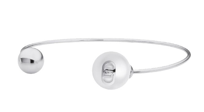 Liu Jo Otevřený pevný náramek z oceli s perlou LJ3013