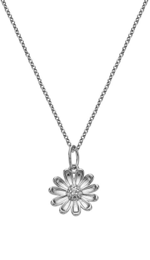 Hot Diamonds Stříbrný náhrdelník se zirkony Thank You Silver Whisper SWP012 (řetízek, přívěsek)