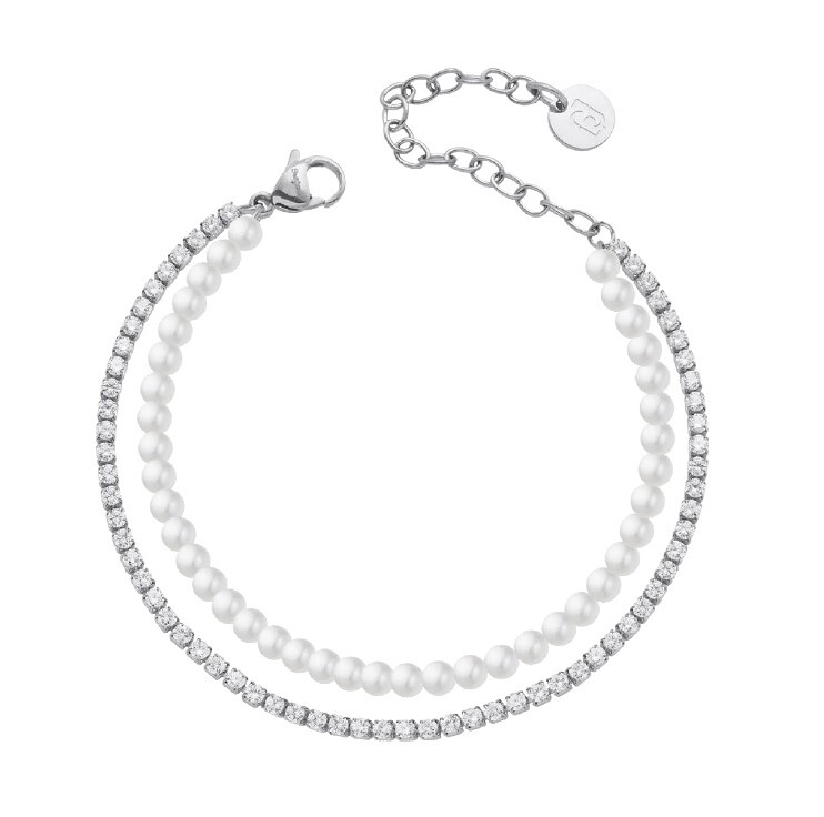 Liu Jo Dvojitý náramek se syntetickými perlami LJ3025