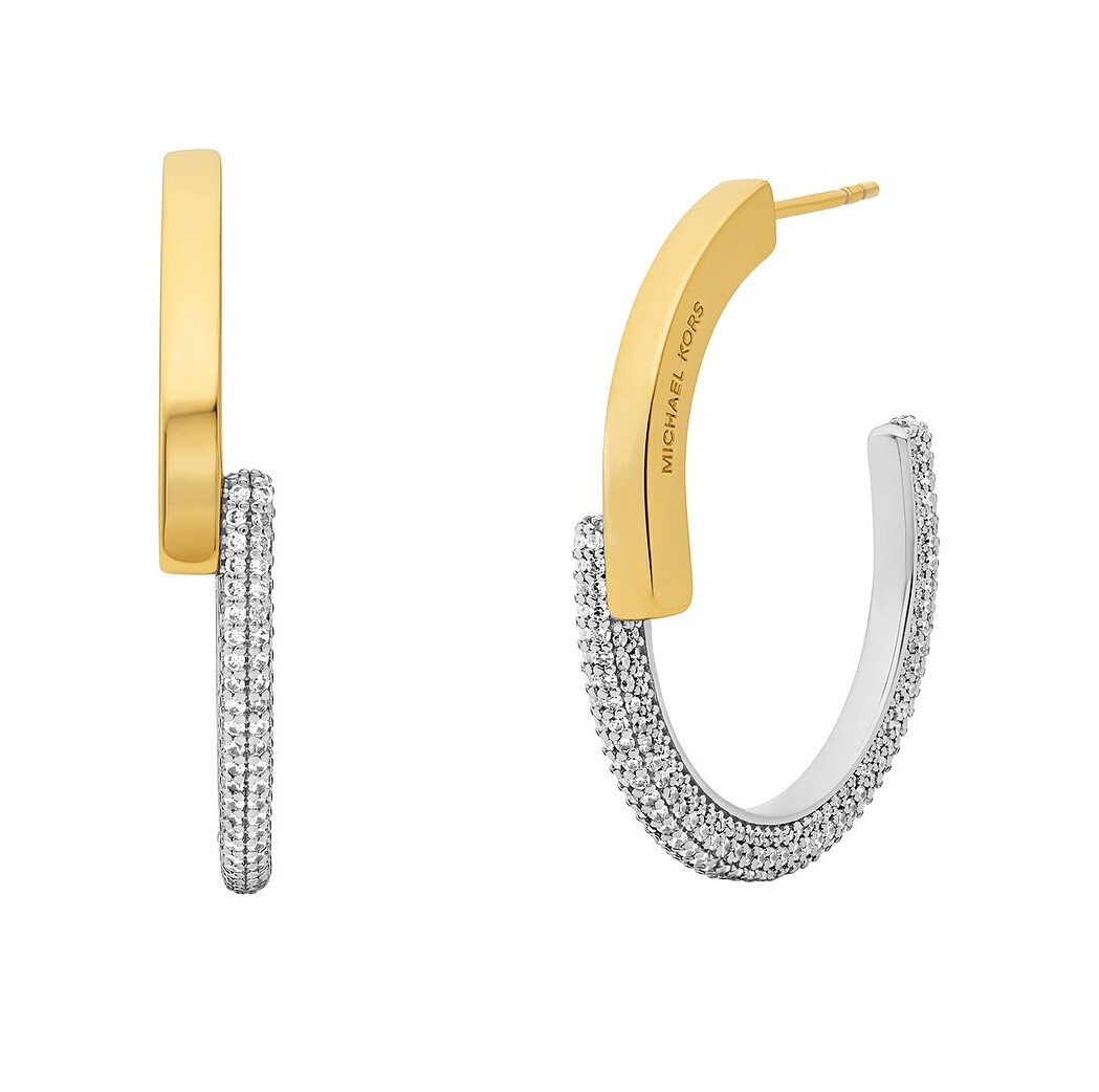 Michael Kors Luxusní bicolor náušnice se zirkony Premium MKC1752CZ931