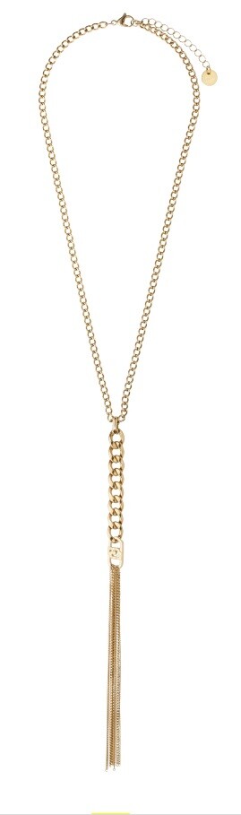 Liu Jo Fashion dlouhý pozlacený náhrdelník LJ3056