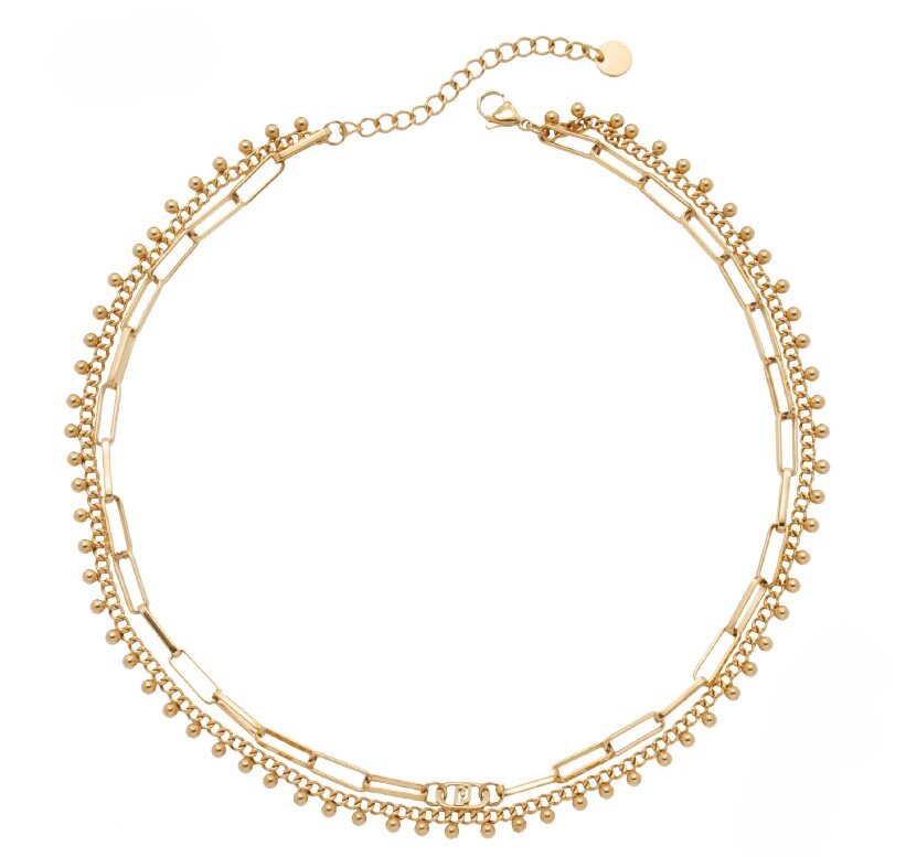 Liu Jo Moderní dvojitý náhrdelník z pozlacené oceli LJ3003