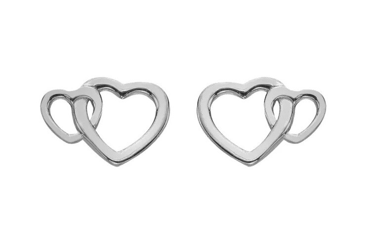 Hot Diamonds Stříbrné srdíčkové náušnice pro maminku Silver Whisper SWE006