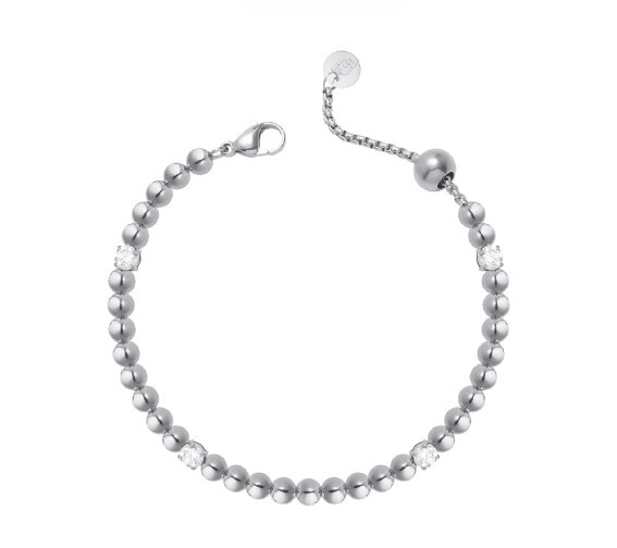 Liu Jo Korálkový ocelový náramek s krystaly LJ2986
