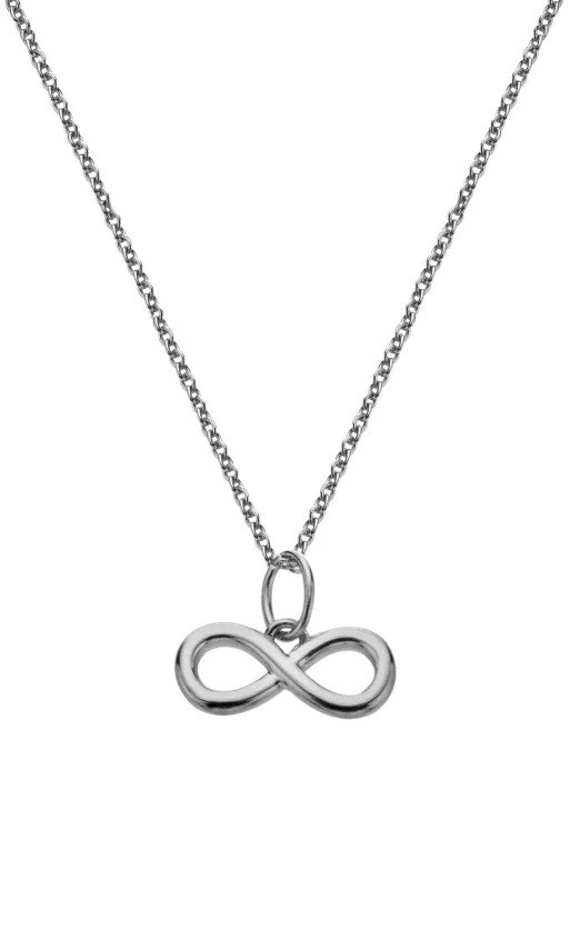 Hot Diamonds Stříbrný náhrdelník Nekonečno Silver Whisper SWP007 (řetízek, přívěsek)