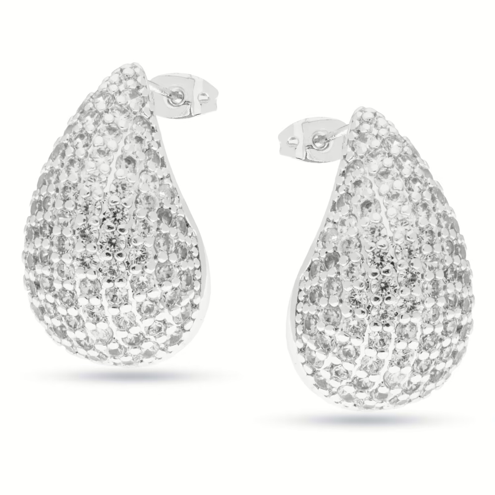 Liu Jo Ocelové náušnice se zirkony Tear Drop Essential LJ2718