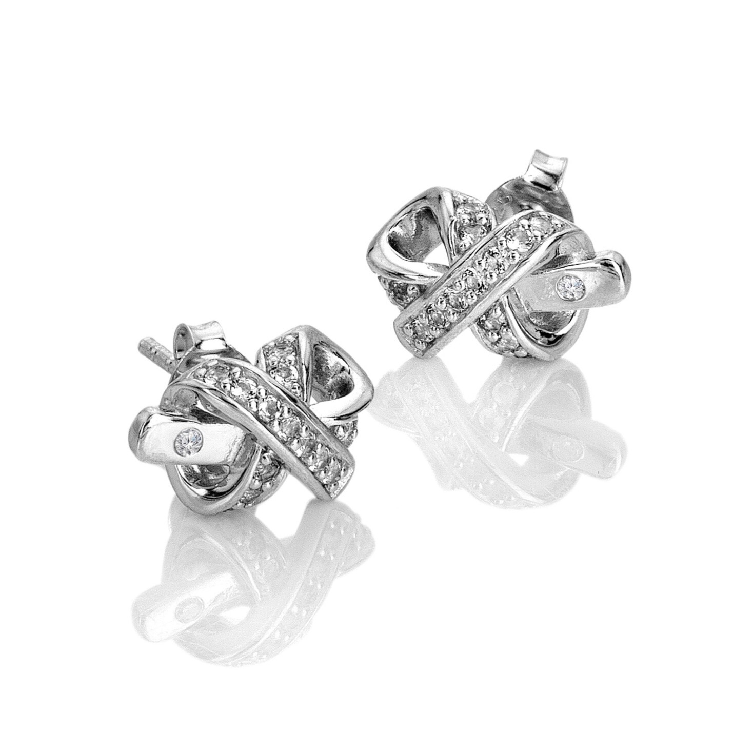 Hot Diamonds Úchvatné stříbrné náušnice s diamantem a topazy Aurora DE858