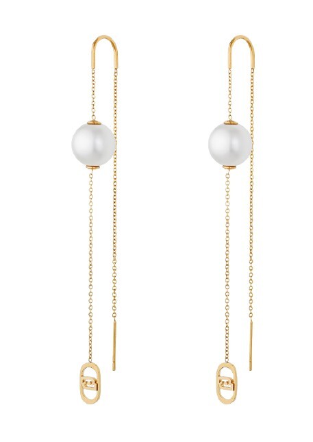 Liu Jo Okouzlující pozlacené náušnice se syntetickou perlou LJ3011