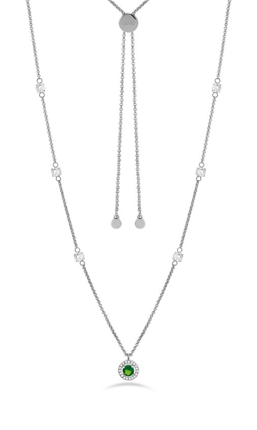 Liu Jo Elegantní ocelový náhrdelník s kubickými zirkony Essential LJ2271