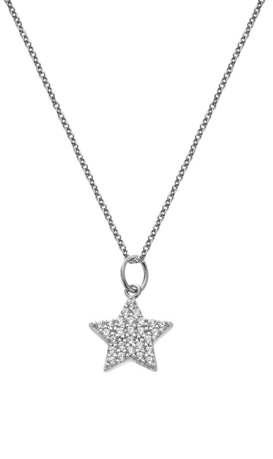 Hot Diamonds Stříbrný náhrdelník Hvězda se zirkony Silver Whisper SWP002 (řetízek, přívěsek)