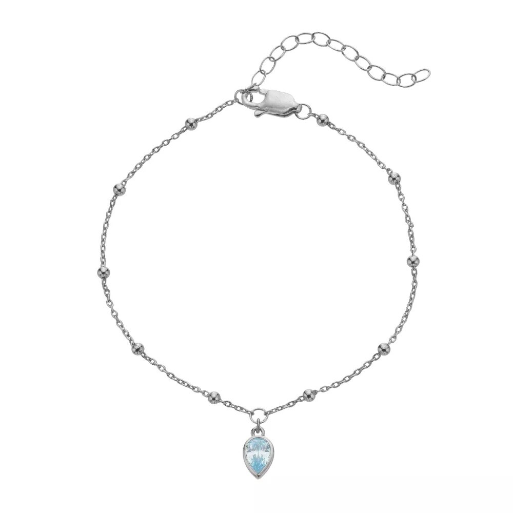 Hot Diamonds Stříbrný náramek pro ženy narozené v březnu Silver Whisper SWB027