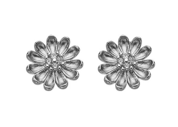 Hot Diamonds Stříbrné náušnice Květina se zirkony Proud of You Silver Whisper SWE009