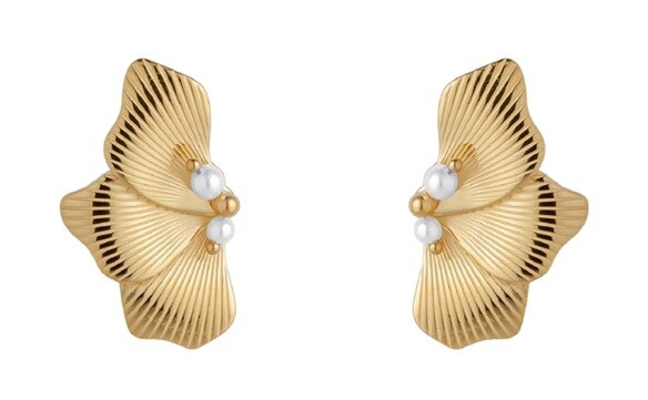 Liu Jo Jedinečné pozlacené náušnice se syntetickými perlami LJ3079