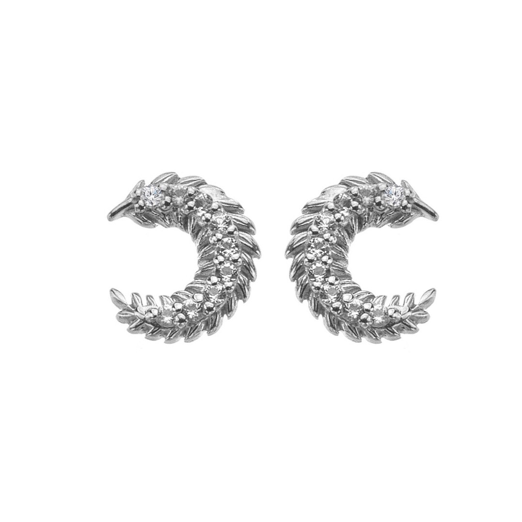 Hot Diamonds Jemné stříbrné náušnice s diamantem a topazy Selene DE866