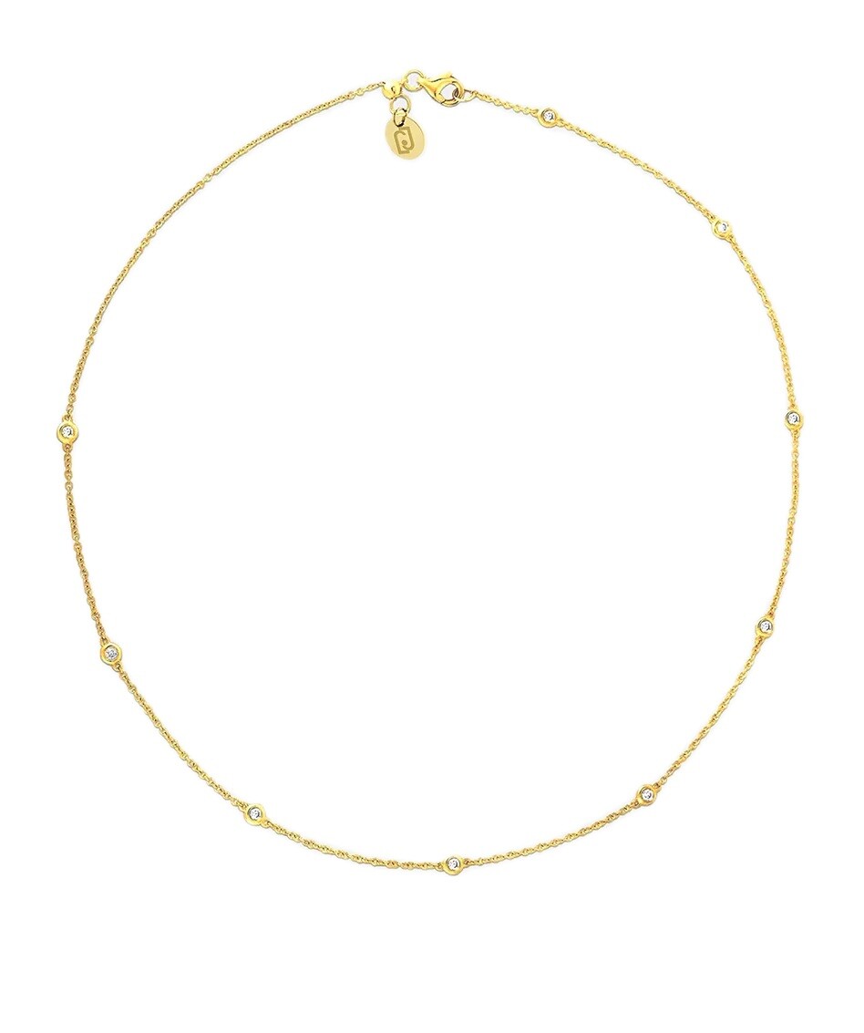 Liu Jo Něžný pozlacený náhrdelník se zirkony LJ2466