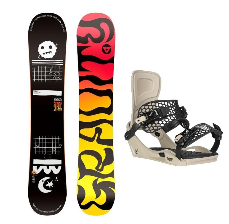 Gravity Empatic 25/26 pánský snowboard + Gravity Indy stone/black 25/26 vázání