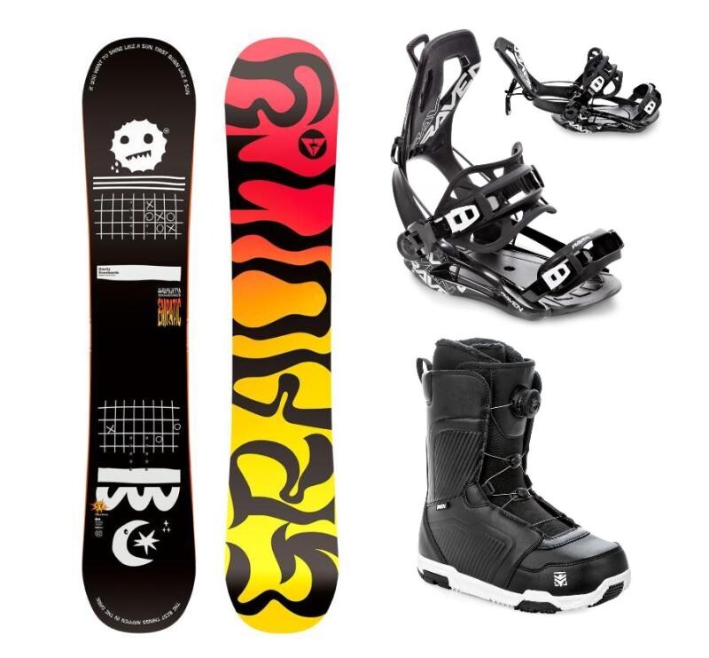 Gravity Empatic 25/26 snowboard + Raven Fastec FT360 black vázání + Raven Flush MOZ boty