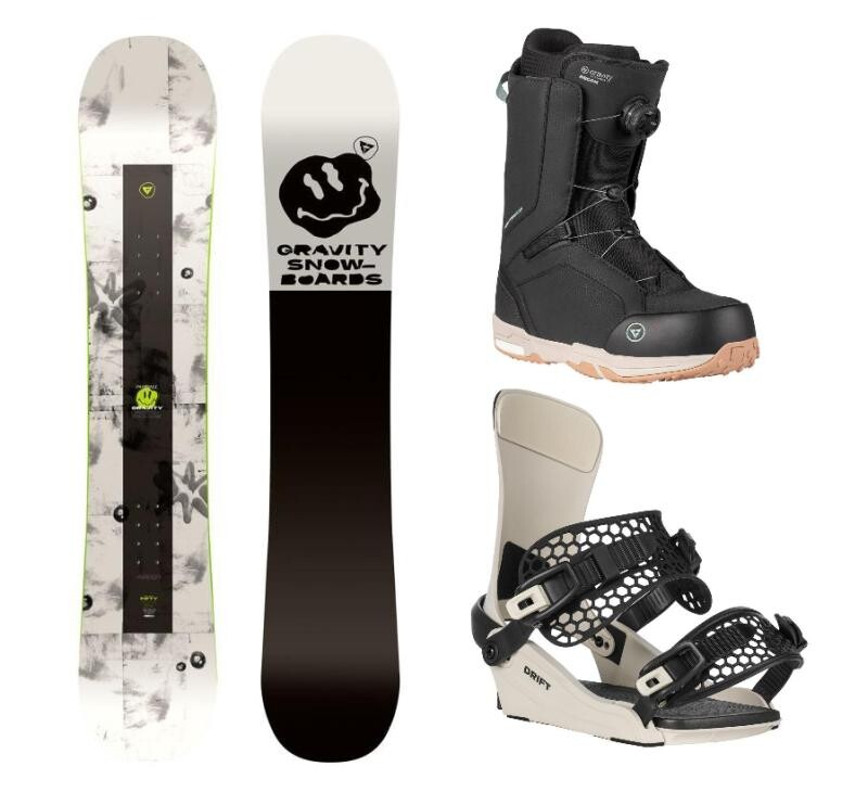 Gravity Madball 25/26 snowboard + Gravity Drift bone/black vázání + Gravity Recon Atop black boty