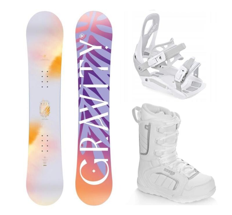 Gravity Mist 25/26 dámský snowboard + Raven S230 White vázání + Raven Pearl white boty
