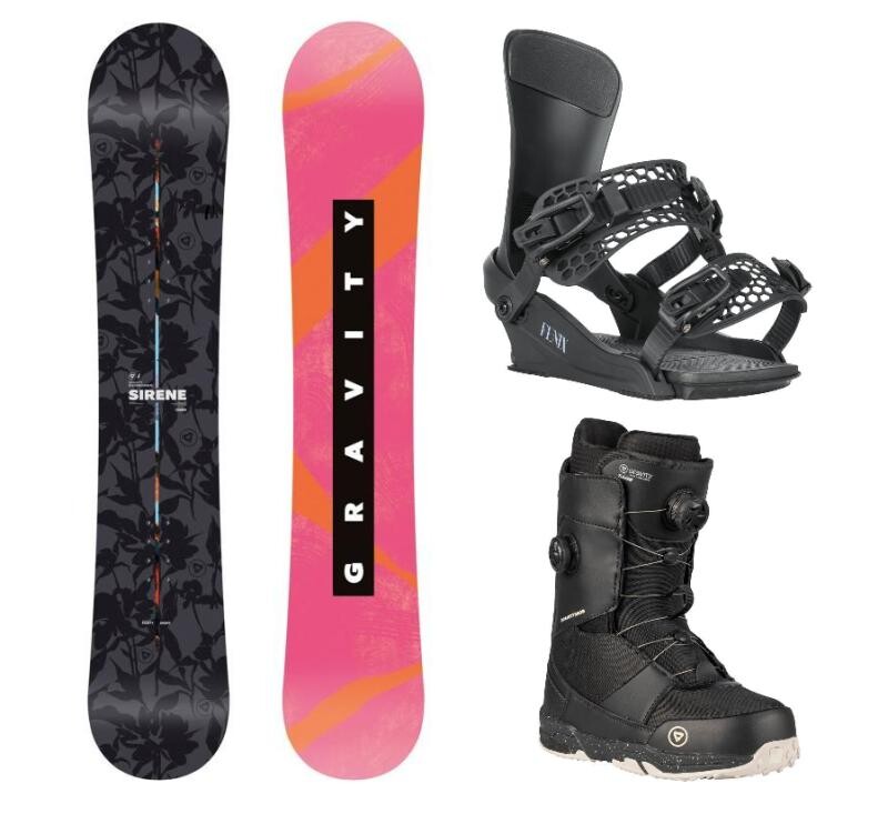 Gravity Sirene 25/26 snowboard + Gravity Fenix black vázání + Gravity Sage Dual Atop boty