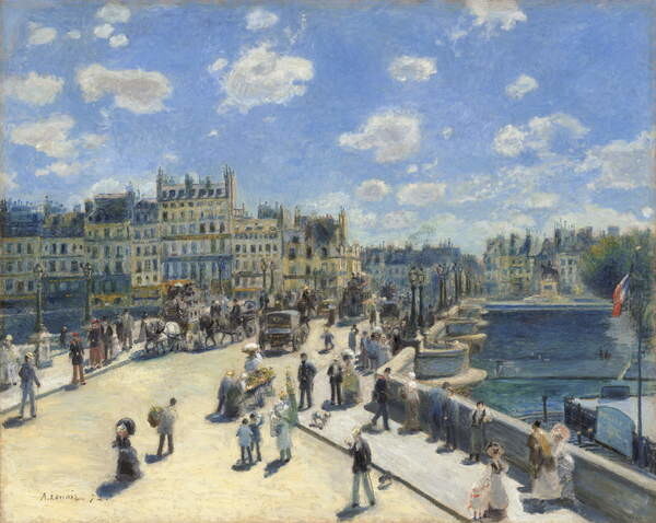Pierre Auguste Renoir Plakát, Obraz - Pont Neuf, Paris, 1872, Pierre Auguste Renoir, 40 × 30 cm