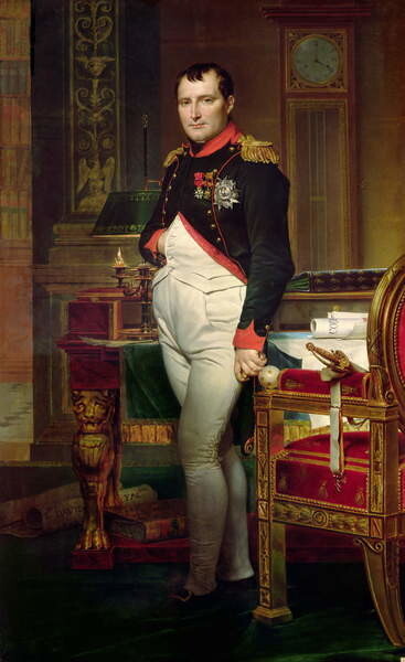 Jacques Louis David Plakát, Obraz - Napoleon Bonaparte in his Study at the Tuileries, Jacques Louis David, 24.5 × 40 cm