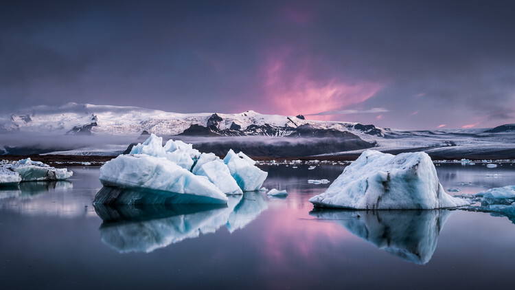 Andreas Wonisch Plakát, Obraz - The Glacier Lagoon, Andreas Wonisch, 40 × 22.2 cm