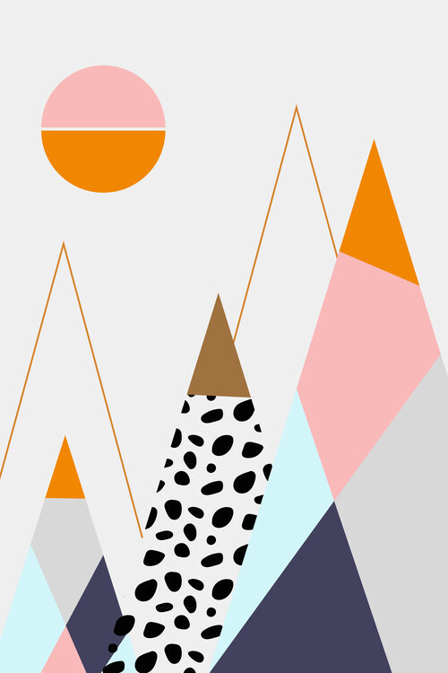 MadKat Plakát, Obraz - abstractmountains, MadKat, 26.7 × 40 cm