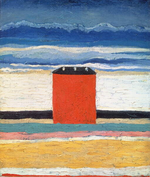 Malevich, Kazimir Severinovich Plakát, Obraz - Red House, Malevich, Kazimir Severinovich, 34 × 40 cm