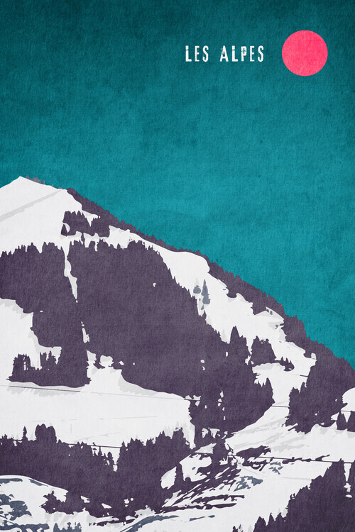 Kubistika Plakát, Obraz - Les Alpes, Kubistika, 26.7 × 40 cm