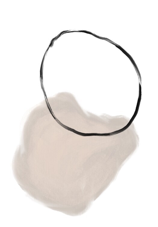 Veronika Boulová Plakát, Obraz - abstract cirles, Veronika Boulová, 26.7 × 40 cm