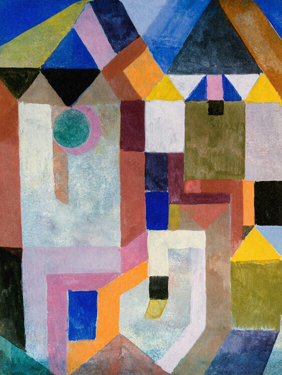 Paul Klee Plakát, Obraz - Colourful Architecture, Paul Klee, 30 × 40 cm