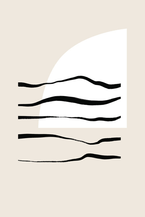 uplusmestudio Plakát, Obraz - Sunset and Waves, uplusmestudio, 26.7 × 40 cm