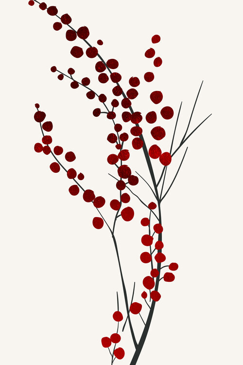 Kubistika Plakát, Obraz - Mistletoe Kisses, Kubistika, 26.7 × 40 cm