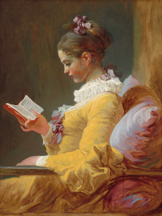 Jean-Honoré Fragonard Plakát, Obraz - The Reader, Jean-Honoré Fragonard, 30 × 40 cm