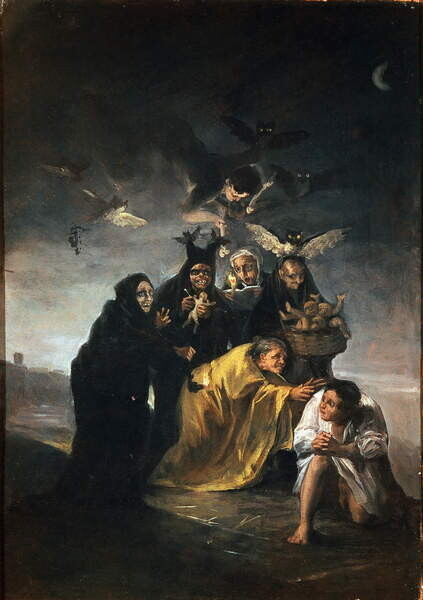 Francisco de Goya Plakát, Obraz - Exorcism or witches, Francisco de Goya, 26.7 × 40 cm